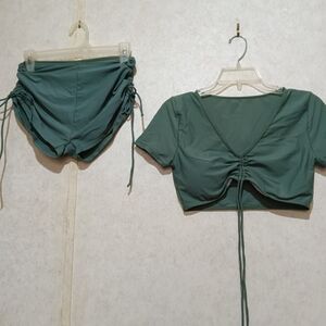 2 Piece Swimsuit Sage Green Size Medium